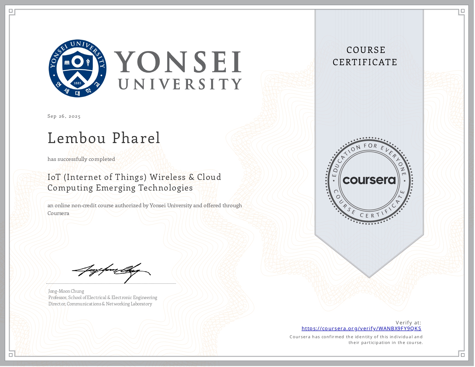 IoT Certificate